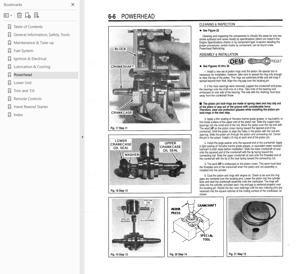1984-1996 Yamaha Outboard Service Repair Manual - for carbureted models