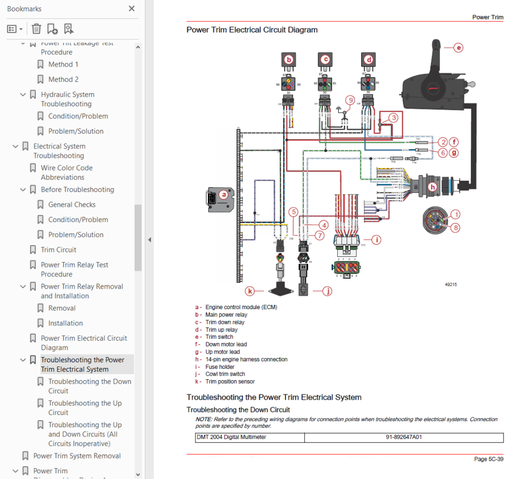 Mercury 150 150 SeaPro Pro XS wiring diagrams