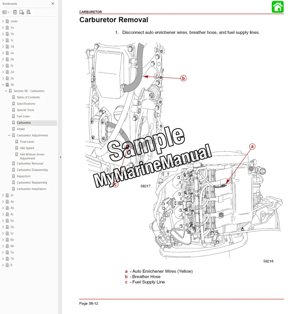 2001 up mercury 50 60 4stroke carb service manual sample page