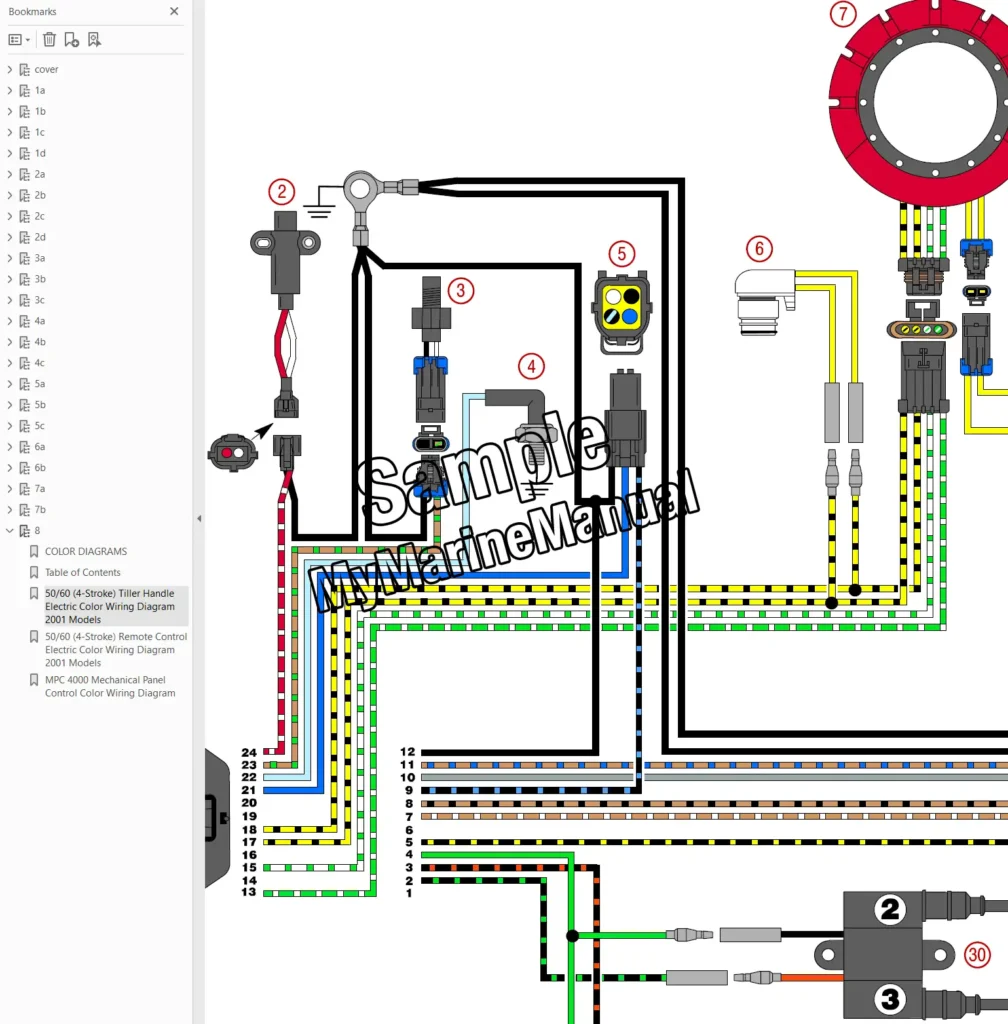 2001 up mercury 50 60 4stroke wiring